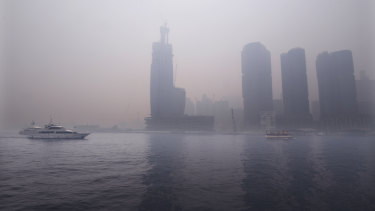 Bushfire smoke in Sydney this week. 