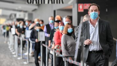Queues at Victorian vaccination centres have increased sharply since the outbreak.