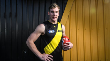 Tom Lynch was unveiled as a Tiger at Punt Road on Monday afternoon.