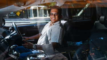 "I'm a happy man": Lyantha Bamunuwitage is one of about 170 Uber drivers in line for a $14,000 bonus next week.