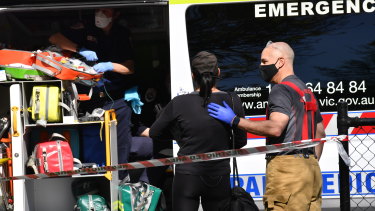 Paramedics treated at least one person for smoke inhalation.