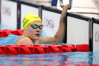 Timothy Hodge completes the heat on day eight of the Games. 