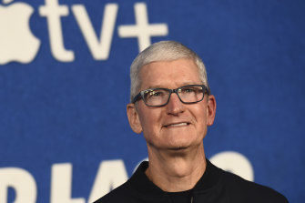 Apple CEO Tim Cook. The gadget and entertainment company’s value surpassed $US2.5 trillion overnight. 