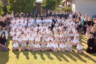 A whole-school photo of Tyrrell College, which was the winner among rural/regional government schools. 