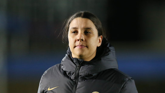 Sam Kerr in London two weeks ago.