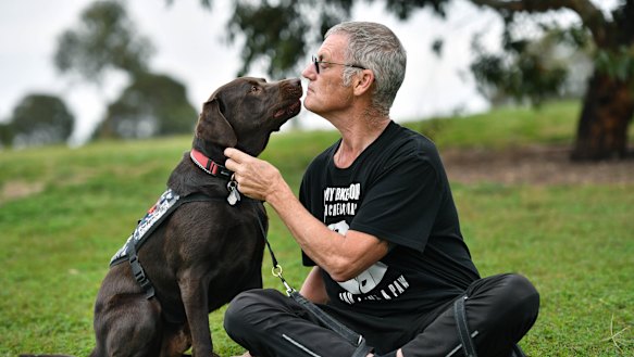 Ron Fenton with his best friend, Yogi.