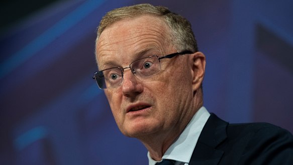 RBA governor Philip Lowe. The bank has conceded that after-inflation wages growth was now going backwards.