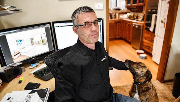 Richard Jeney with his dog, Hux, says those doing physical jobs need to think of ways to keep working when they are older.