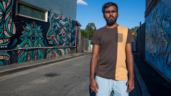 A long way from home: Jeyrasa Jeyarupan, 23, lost three family members in the Sri Lanka bomb blasts.