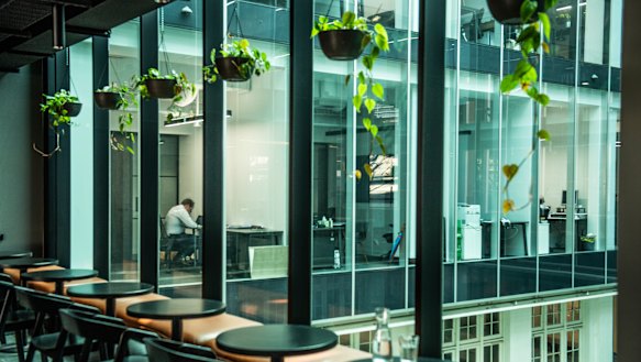 The private cafe at Hub Australia's premises at Custom's House.