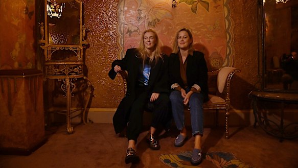 Director Gracie Otto (left) and producer Nicole O’Donohue in the Butterfly Room at the State Theatre in Sydney.