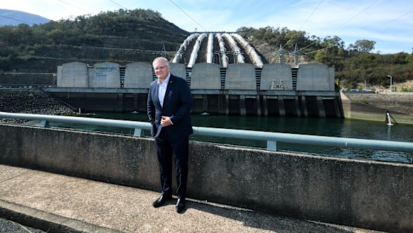 Scott Morrison at the Snowy 2.0 project last week. 