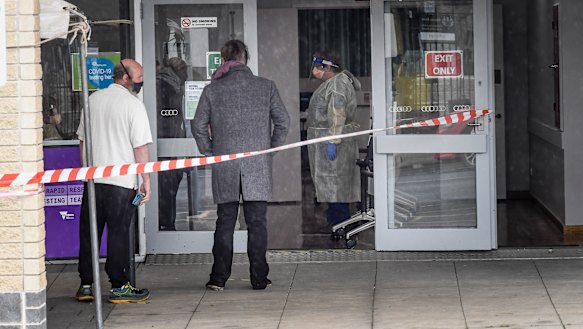 A pop-up testing clinic in Kilmore last month.