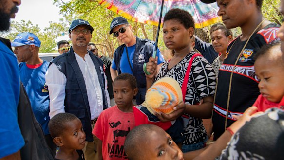 WHO Polio vaccination campaign specialist Dr Bidyut Saker, with Keith Feldon. 