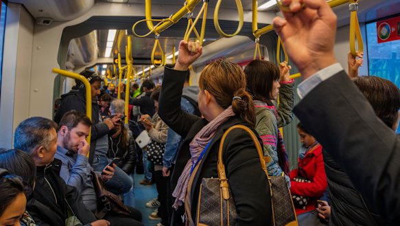The Inner West Light Rail was packed during the peak pre-COVID.
