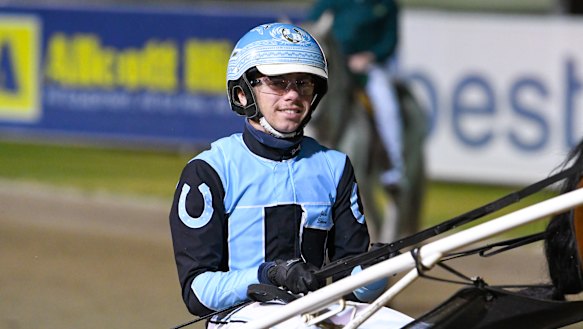 Jack Brown takes the reins at Menangle Park before being stood down.