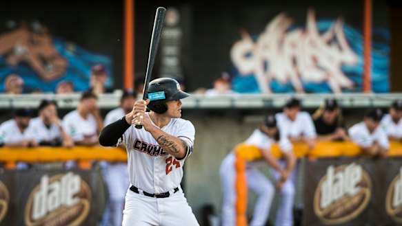 Cavalry first-base Zach Wilson is leading the ABL for home runs.