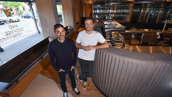 Luca Sbardella (left) and Jamie Valmorbida in the Espresso bar.