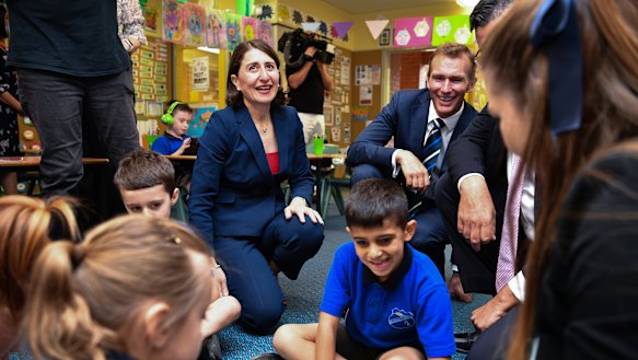 Premier Gladys Berejiklian and Education Minister Rob Stokes announced the funding during a visit to Seven Hills North Public School.