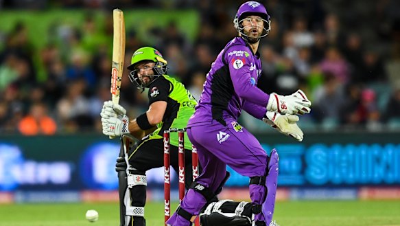 Empty win: Callum Ferguson adds to his account against Hobart at Manuka Oval.