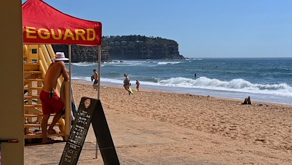 Newport Beach on Friday morning, as the northern beaches coronavirus cluster grows.