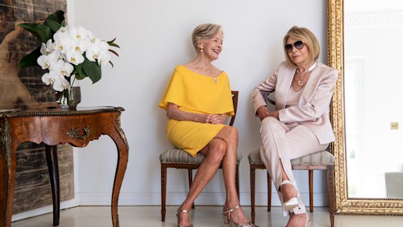 Quentin Bryce and Carla Zampatti in February 2020. 
