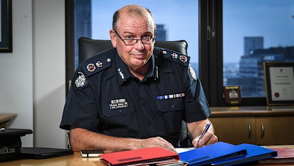 Victoria's former police commissioner Graham Ashton who retired earlier this year.