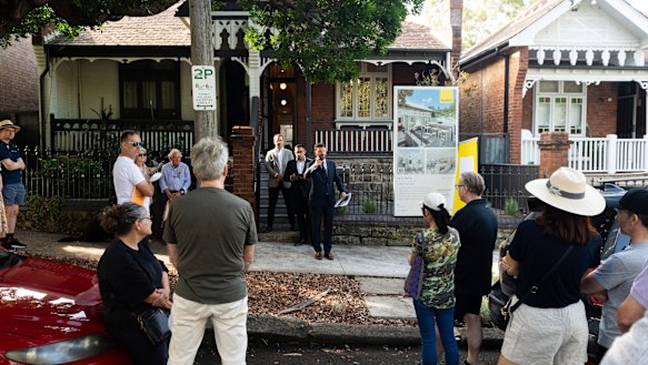 The auction of 32 Eglinton Road, Glebe, on Saturday, February 17.