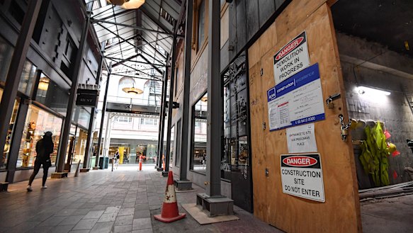 Traders blamed ongoing construction in Howey Place for its empty shops.