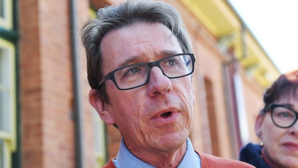 Independent Dr Joe McGirr casts his vote.