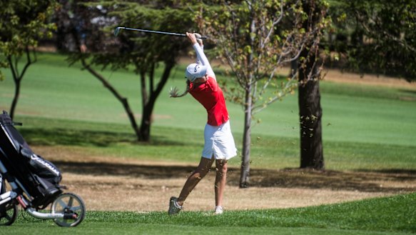 Amber Thornton in action at Royal Canberra. The Canberra teenager will compete in Queensland later this month.