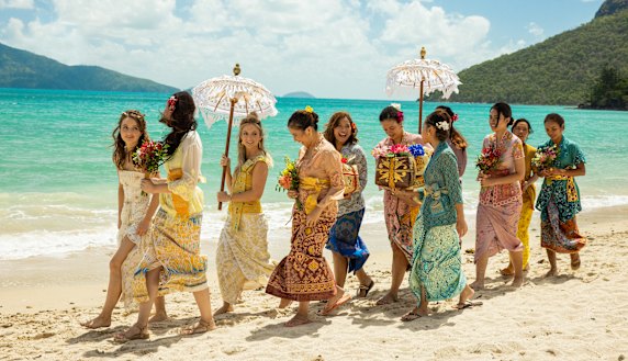 Expected to inspire tourists to visit: beach scene in Ticket to Paradise.