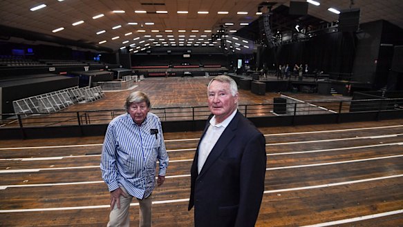 Chris Wren, right, with brother John Wren II, said Chris Wren said he and the other owners of Stadiums Pty Ltd were unhappy with the Heritage Council decision.