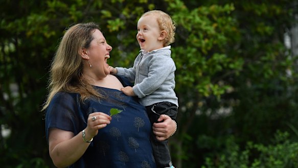 Rebecca Gleghorn and her son Jack. 