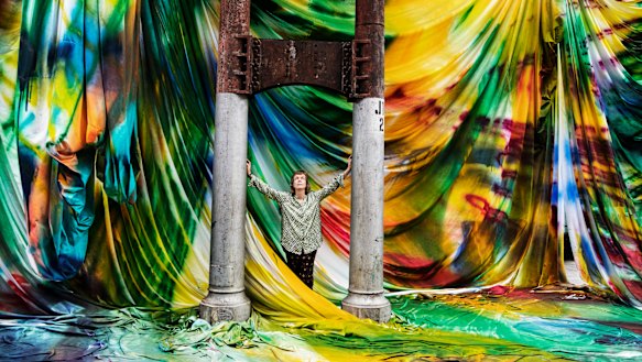 The heritage precinct could be transformed into a Carriageworks-like site for modern art installations, like this piece by German artist Katharina Grosse. 