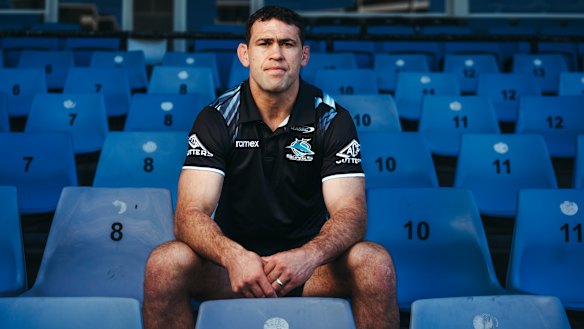 Dale Finucane at Shark Park after announcing his medical retirement.