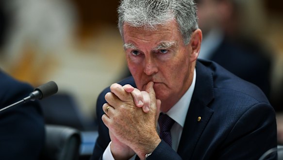 Director-General of the Australian Security Intelligence Organisation (ASIO) Duncan Lewis speaks during Senate Estimates at Parliament House.
