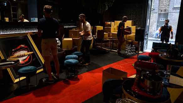 The owners of the cocktail bar spent one day clearing out the premises.