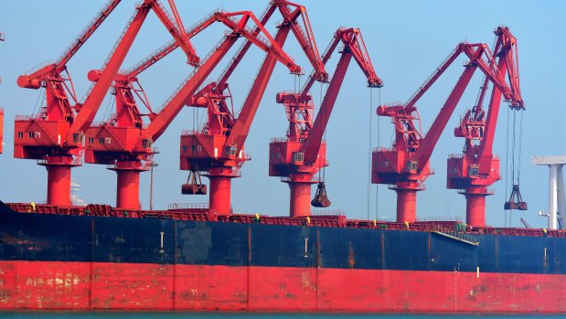 Iron ore exports dipped in July. 