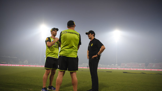 Officials called off a Big Bash League cricket match after Manuka Oval was engulfed in smoke in Canberra last month.