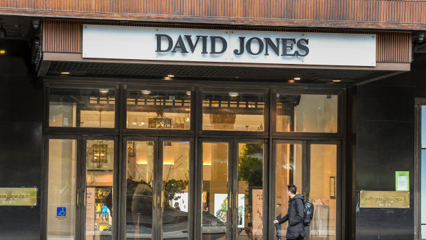 Sales at David Jones improved throughout May and June, though will still fall sharply for the year.