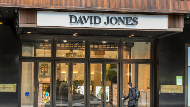 David Jones sales have dropped 20 per cent due to the coronavirus pandemic.