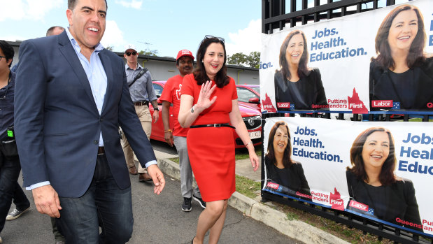 Federal Oxley MP Milton Dick with Annastacia Palaszczuk, premier and Member for Inala.