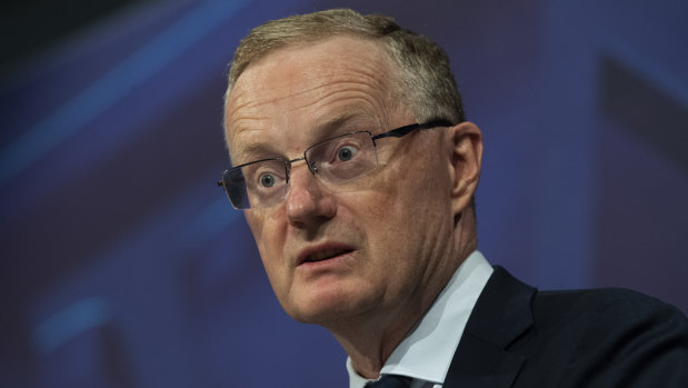 RBA governor Philip Lowe. The bank has conceded that after-inflation wages growth was now going backwards.