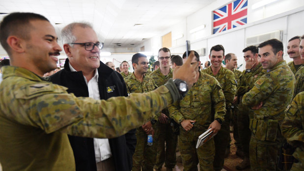 Prime Minister Scott Morrison  visited Australian troops in Iraq on Wednesday.
