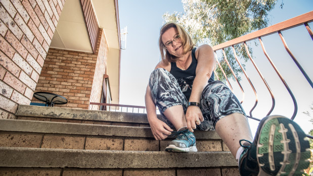 41-year-old Monika Wilson of Florey  has lost 23.5 kilograms in four months as part of her preparation for her first ever fun run.