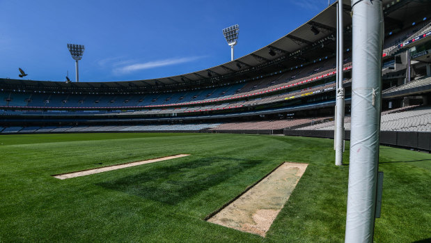 Two strips of turf, now at the Gabba, will be embedded at the front of each player race for the AFL grand final. 