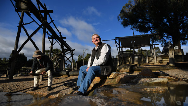 Peter McCarthy at Sovereign Hill in Ballarat, the town that kicked off Victoria's goldrush in the 19th century.