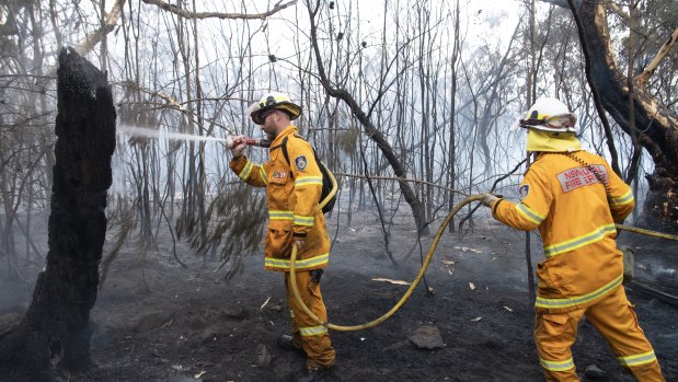 A fire near Field of Mars Avenue at South Turramurra.