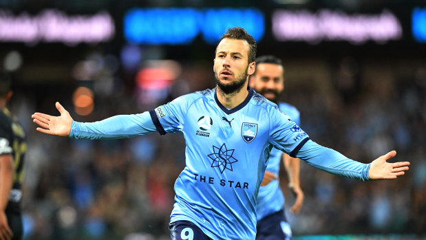 On fire: Adam Le Fondre has found his scoring touch early at Sydney FC.